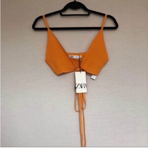 BNWT Zara Orange Crop Top